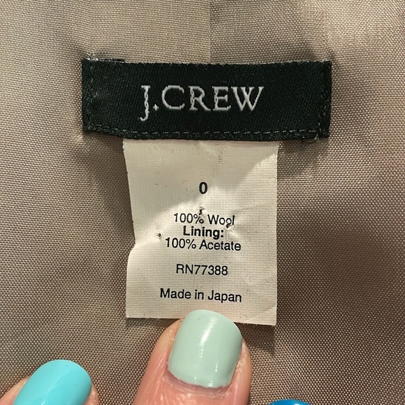 J. Crew Super 120's Aubrey Wool Blazer Women's Size 2 Tan - Picture 2 of 3